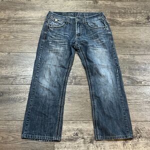 Xtreme Couture Jeans Y2K MMA Flap Pocket Heavy Stitch Denim Mens 31x25